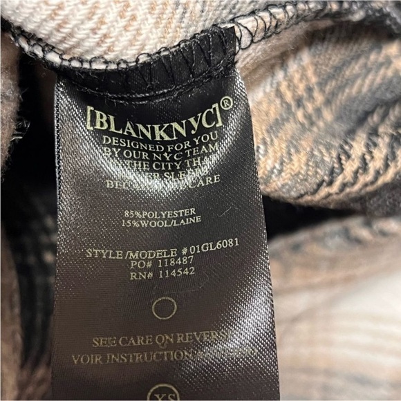 NWT Blank NYC Plaid Shacket in Checked Out XS New Flannel Jacket Shirt Oversized - Picture 10 of 11